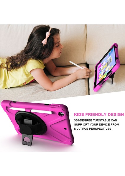 iPad 10.2 2021/2020/2019 Için Silikon + Tutuculu Pc Kılıfı (Yurt Dışından)