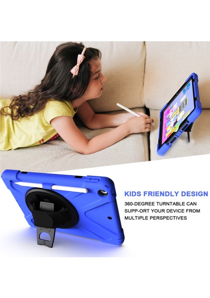 iPad 10.2 2021/2020/2019 Için Silikon + Tutuculu Pc Kılıfı (Yurt Dışından)