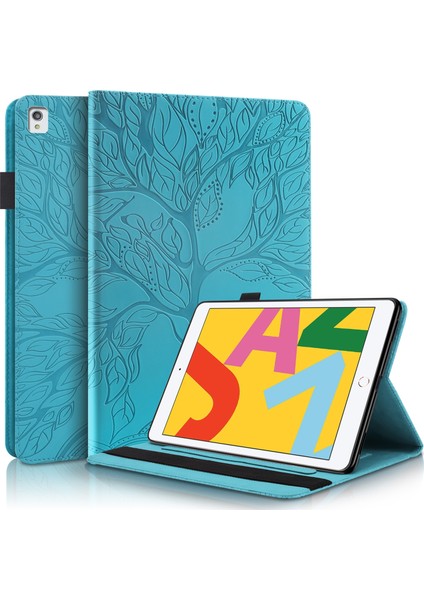 iPad 10.2 / iPad Pro 10.5 Inç Için Hayat Ağacı Deri Kılıf (Yurt Dışından)