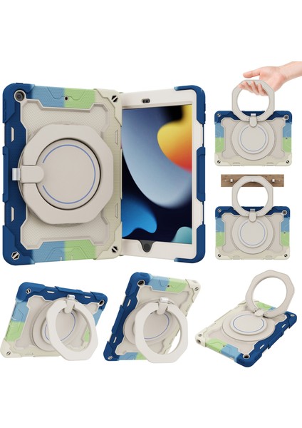 iPad 10.2 2021 Için Kontrast Renkli Kılıf (Yurt Dışından)