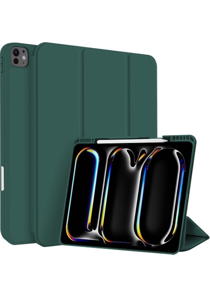 iPad Pro 11 2024 Için Deri Tablet Kılıfı (Yurt Dışından)