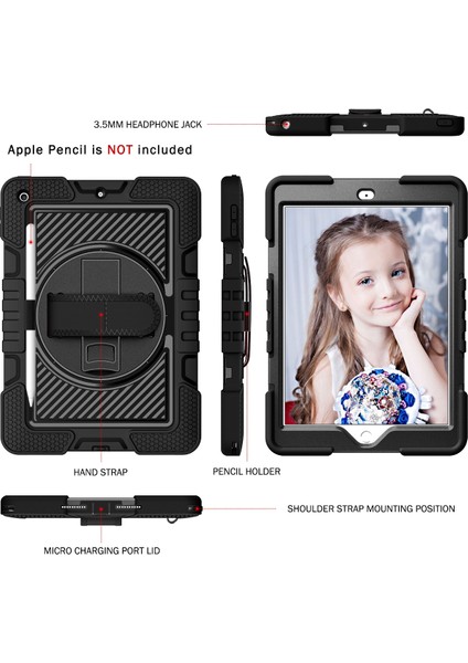 iPad 10.2 2021 / 2020 / 2019 Için Silikon + Pc Kılıfı (Yurt Dışından)
