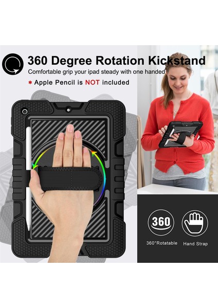 iPad 10.2 2021 / 2020 / 2019 Için Silikon + Pc Kılıfı (Yurt Dışından)