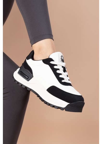 Nagano Kadın Beyaz Siyah Spor Ayakkabı BNI-11235 fırsatları