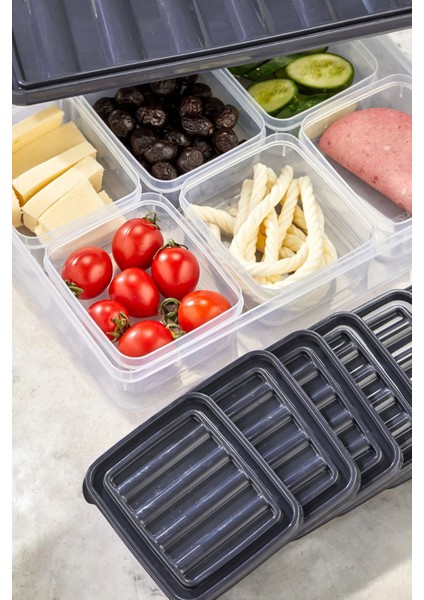 7'li Set Pratik Yemek Piknik Kahvaltı Gıda Saklama Kabı (2,5 Lt + 6X250 Ml) fırsatları