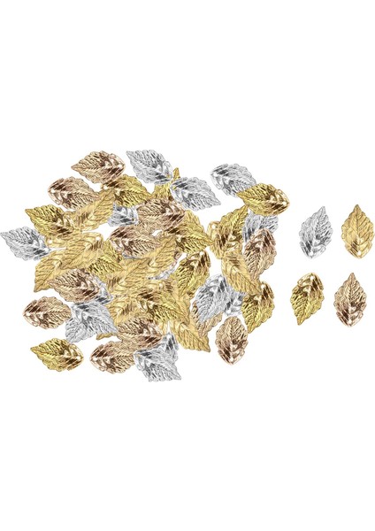 100X Çok Metal Yaprağı Takılar Saç Aksesuarları Giyim Şapkası Kolye 1.8CMX1CM Çok (Yurt Dışından) fiyatları