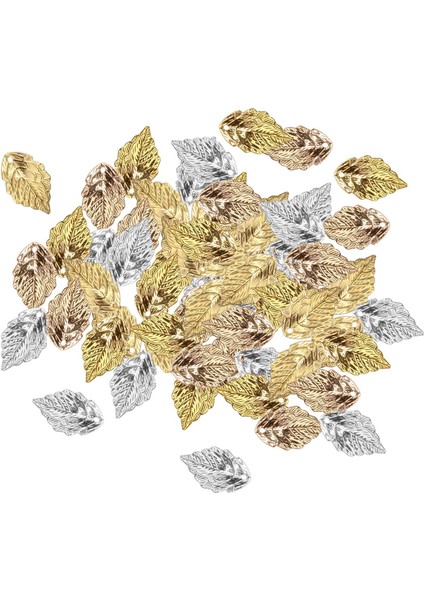100X Çok Metal Yaprağı Takılar Saç Aksesuarları Giyim Şapkası Kolye 1.8CMX1CM Çok (Yurt Dışından) modelleri