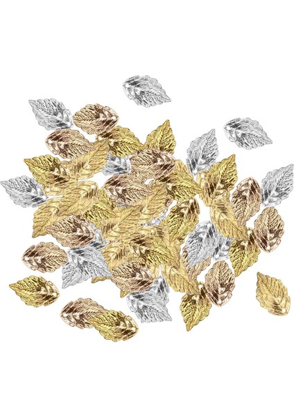 100X Çok Metal Yaprağı Takılar Saç Aksesuarları Giyim Şapkası Kolye 1.8CMX1CM Çok (Yurt Dışından) fırsatları