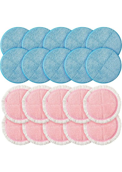 20 Paket Elektrikli Paspas Pedleri Sıkma Değiştirme 7.28 Inç Yuvarlak Paspas Pedleri Zemin Temizliği Için Sıkma Değiştirme Paspas Pedleri (Yurt Dışından)