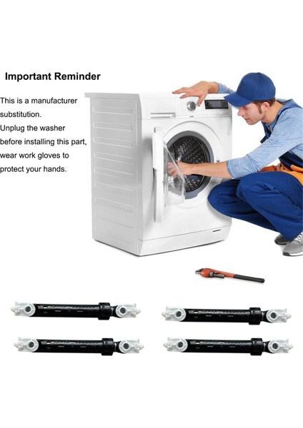 Whirlpool Için 4 Adet Yıkayıcı Amortisör Değişimi 8182703 AP3868181 1173231 8181646, PS989596'YI Değiştirir (Yurt Dışından) fırsatları