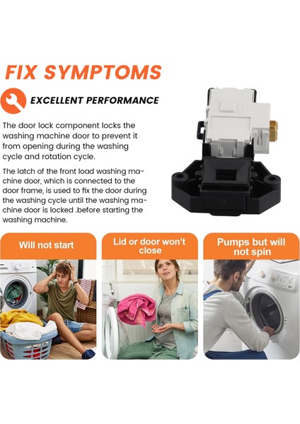 Haier Tamburlu Çamaşır Makinesi XQG52-Q718 Q818 Q856 Q918 Mikro Gecikmeli Anahtar Kapı Kilidi T85 Yedek Parçaları (Yurt Dışından) fırsatları