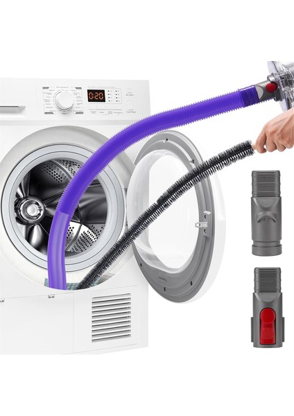 Dyson V7 V8 V10 V11 V12 V15 V6 DC58 DC59 DC61 DC62 Esnek Kurutma Makinesi Vakum Hortumu Ataşmanı Için Kurutma Makinesi Havalandırma Temizleme Kiti (Yurt Dışından) modelleri