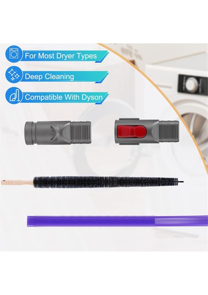 Dyson V7 V8 V10 V11 V12 V15 V6 DC58 DC59 DC61 DC62 Esnek Kurutma Makinesi Vakum Hortumu Ataşmanı Için Kurutma Makinesi Havalandırma Temizleme Kiti (Yurt Dışından) fırsatları