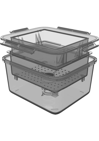 Tofu Presi Tofu Süzgeci 3 Katmanlı Tofu Presi Dahili Drenaj Su Çıkarma Aracı Bulaşık Makinesinde Yıkanabilir Mutfak Pişirme Aracı (Yurt Dışından) fiyatları