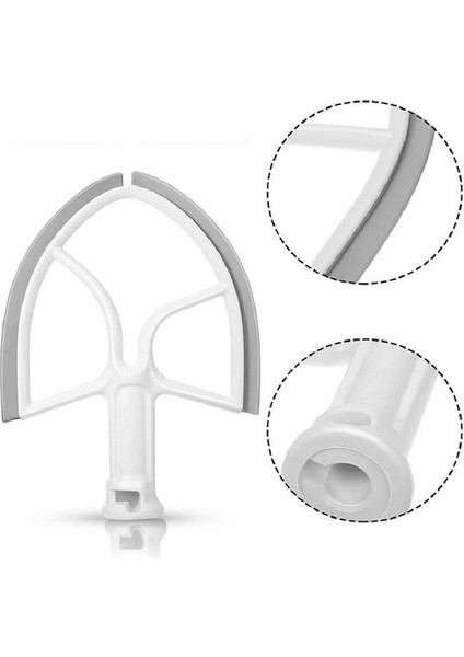 5 Quart Flex Edge Çırpıcı Mutfak Kasesi-Kaldırma Stand Mikseri, Silikon Kazıyıcılı Kürek, Bulaşık Makinesinde Yıkanabilir Düz Çırpıcı (Yurt Dışından)