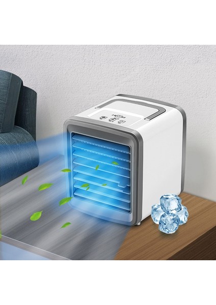 Klima Hava Soğutucu Mini Fan Taşınabilir Klima Oda Ev Hava Soğutma Masaüstü USB Klima Fanı A (Yurt Dışından)