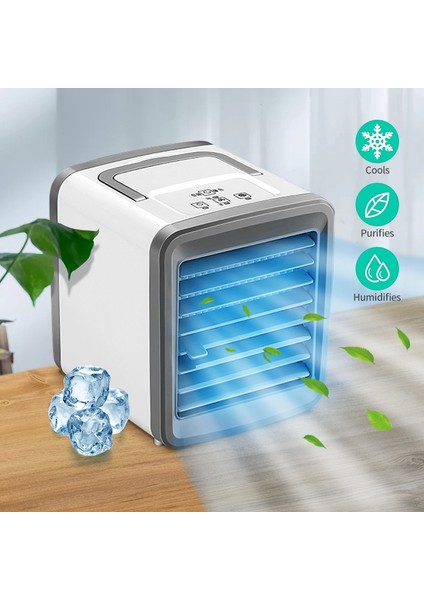 Klima Hava Soğutucu Mini Fan Taşınabilir Klima Oda Ev Hava Soğutma Masaüstü USB Klima Fanı A (Yurt Dışından)