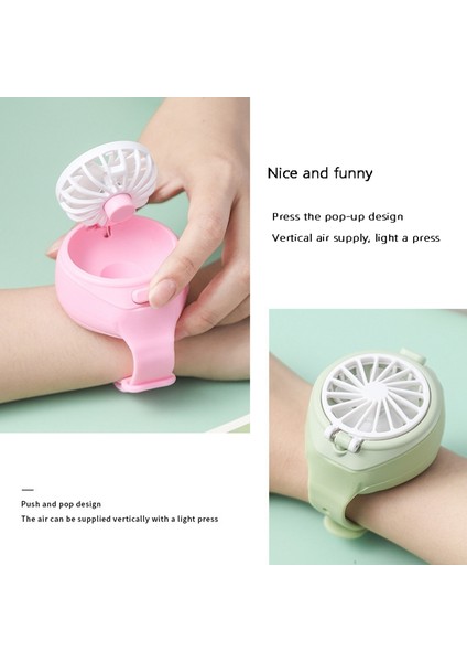Taşınabilir Mini Mekanik Saat Fanı Elde Taşınabilir Ultra Sessiz Üçüncü Vites Hızlı Hava Soğutucu USB Katlanır Cep Fanı Pembe (Yurt Dışından) fiyatları