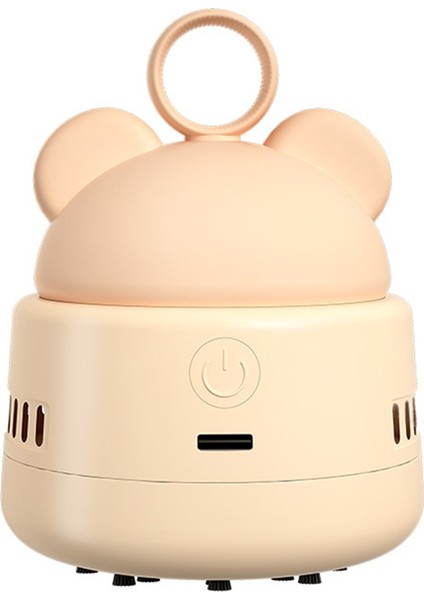 Sevimli Masaüstü Elektrikli Süpürge Mini Bearhead Halka Elektrikli Süpürge Toz Kırıntılarını Temizlemek Için Kayısı Rengi (Yurt Dışından)