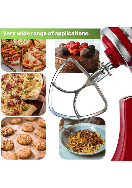 Kitchenaid 4.5-5qt Stand Mikser Aksesuarları Yedek Paslanmaz Çelik Düz Çırpıcı, Kaplama Yok, Bulaşık Makinesinde Yıkanabilir (Yurt Dışından)