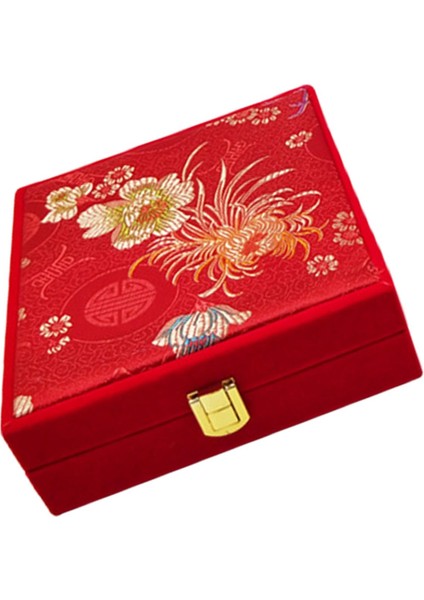 Kırmızı Velvet Takı Kutusu Kolye Kolye Küpe Yıldönümü Günü Büyük (Yurt Dışından)