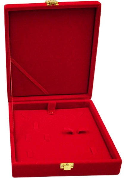 Kırmızı Velvet Takı Kutusu Kolye Kolye Küpe Yıldönümü Günü Büyük (Yurt Dışından) fiyatları