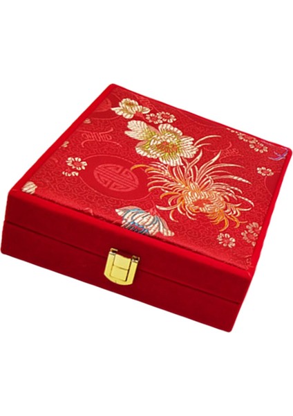 Kırmızı Velvet Takı Kutusu Kolye Kolye Küpe Yıldönümü Günü Büyük (Yurt Dışından) modelleri