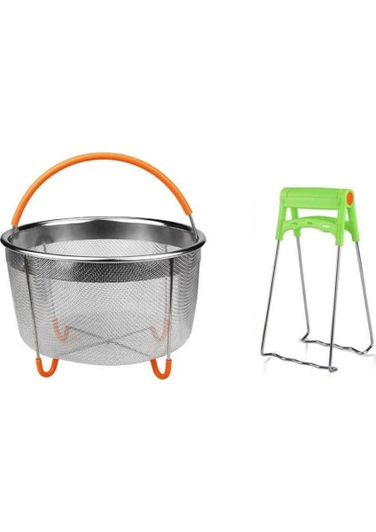 Paslanmaz Çelik Buharlı Pişirici Sepet Seti, Ninja Foodi Basınçlı Pişirici ve Çok Amaçlı Pişirici Için Instant-Pot Aksesuarları, 6qt (Yurt Dışından)