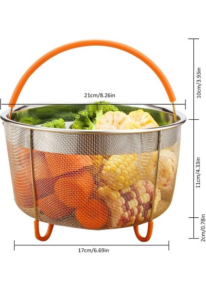 Paslanmaz Çelik Buharlı Pişirici Sepet Seti, Ninja Foodi Basınçlı Pişirici ve Çok Amaçlı Pişirici Için Instant-Pot Aksesuarları, 6qt (Yurt Dışından) fiyatları