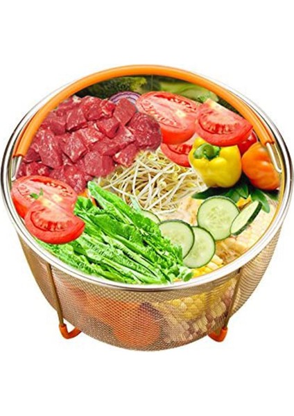 Paslanmaz Çelik Buharlı Pişirici Sepet Seti, Ninja Foodi Basınçlı Pişirici ve Çok Amaçlı Pişirici Için Instant-Pot Aksesuarları, 6qt (Yurt Dışından) fırsatları