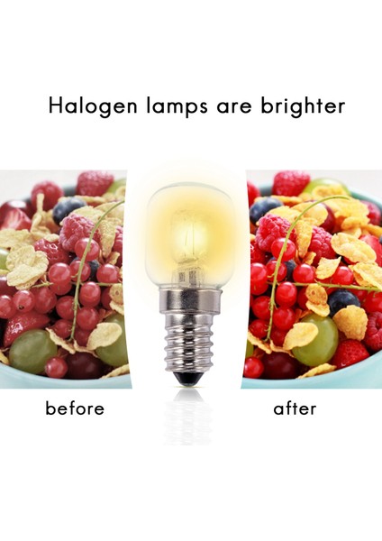 E14 Yüksek Sıcaklık Ampulü 500 Derece 25W Halojen Kabarcık Fırın Ampulü E14 250V 25W Kuvars Ampul (Yurt Dışından)