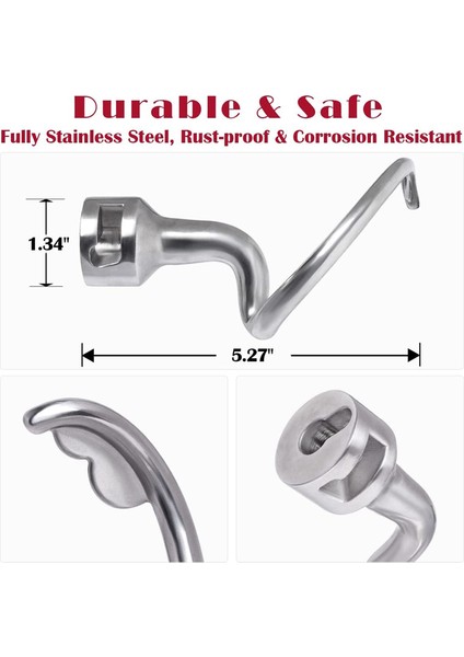Kitchenaid 4.5-5 Quart Eğimli Kafa Stand Mikseri Için Spiral Hamur Kancası, Kitchenaid Ataşmanı Için Hamur Kancası Yedeği (Yurt Dışından) fiyatları