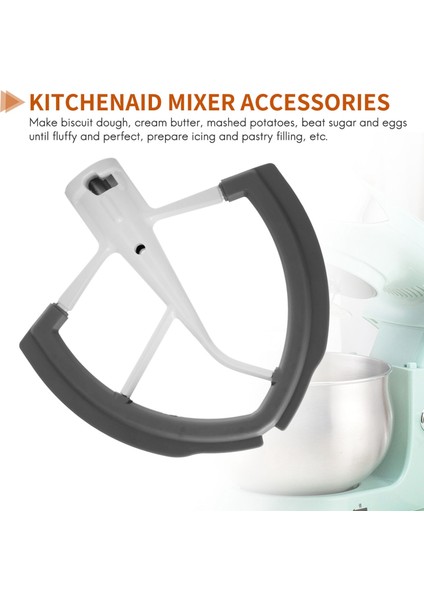 Kitchenaid Bowl-Lift Stand Mikseri Için Flex Edge Çırpıcı - Esnek Silikon Kenarlı 6 Quart Hamur Karıştırma Küreği (Yurt Dışından)
