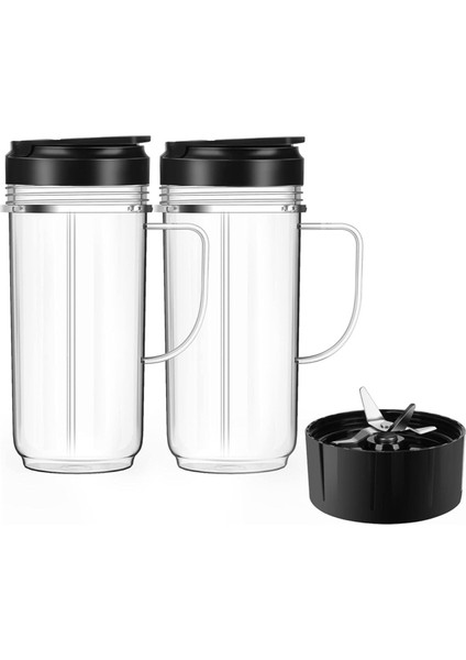 Magic Bullet 250W MB1001 Blender Bardak Kulplu Kupa Için 22 Oz Uzun Bardak Kapaklı Yedek Parça (Yurt Dışından)