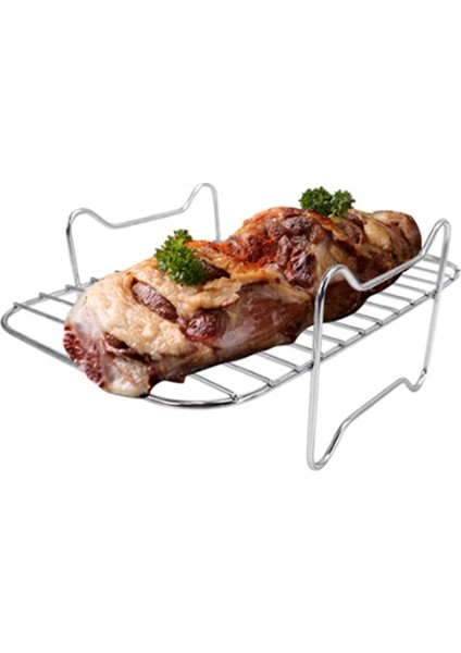 Ninja Dual Air Fryer Için Air Fryer Rafı, 4 Şiş, Fırça ve Klipsli 2 Parça Raf, Çift Sepetli Air Fryer'lar Için (Yurt Dışından)