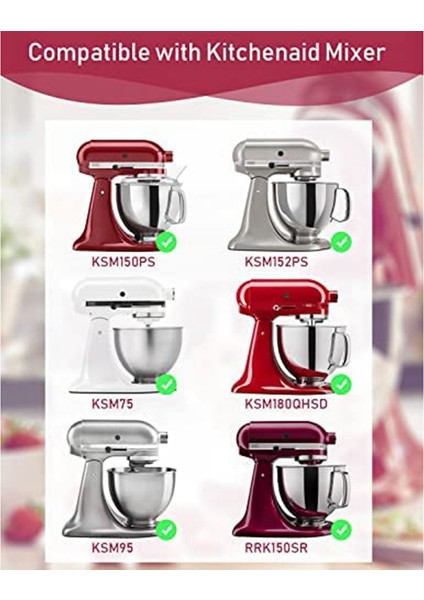 Kitchenaid Stand Mikseri Için Mikser Kaydırıcı Mat, Kitchenaid 4.5-5 Qt Eğimli Kafa Stand Mikseri ile Uyumlu Mikser Taşıyıcı (Yurt Dışından)