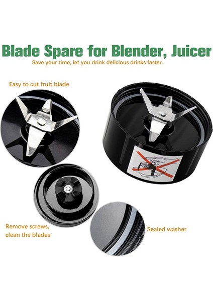 Magic-Bullet (250W, MB1001 Serisi) Bıçak Için Uyumlu Cross Blade Yedek Parçası Paslanmaz Çelik Cross Blade Yedek Parçası (Yurt Dışından)