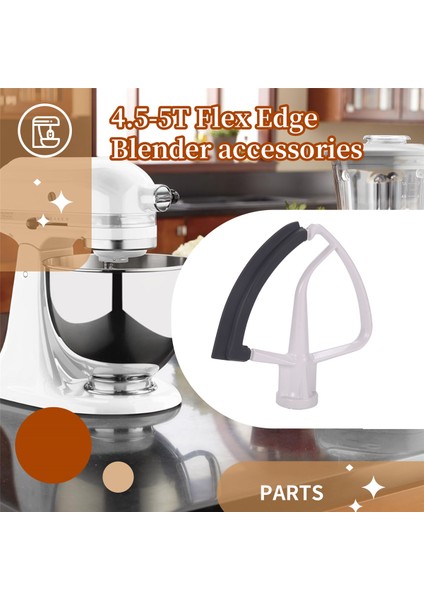 Kitchenaid Eğimli Kafa Stand Mikseri Için 4,5-5 Quart Flex Edge Çırpıcı, Silikon Kenarlı Düz Çırpıcı Kase Kazıyıcı (Yurt Dışından) fırsatları