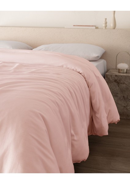 Ciel King Size %100 Pamuk Saten Nevresim - Açık Pudra modelleri