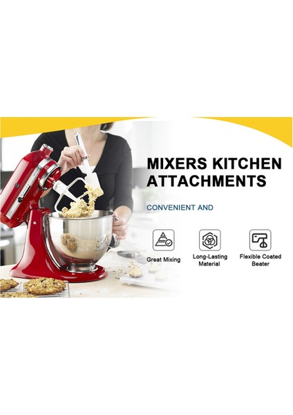 Kitchenaid Mikseri Için K45B Kaplamalı Düz Çırpıcı, Kitchen Aid Mikseri Aksesuarı Kitchenaid Mikser Ek Parçaları Kitchenaid (Yurt Dışından)