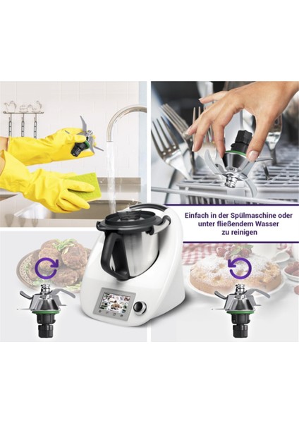 Vorwerk Thermomix Tm5 Tm6 Gıda Işlemcisi Aksesuarları Paslanmaz Çelik Bıçak Başlığı Parçaları Için Yedek Bıçak (Yurt Dışından)