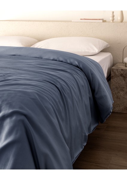 Ciel King Size %100 Pamuk Saten Nevresim - Koyu Mavi modelleri