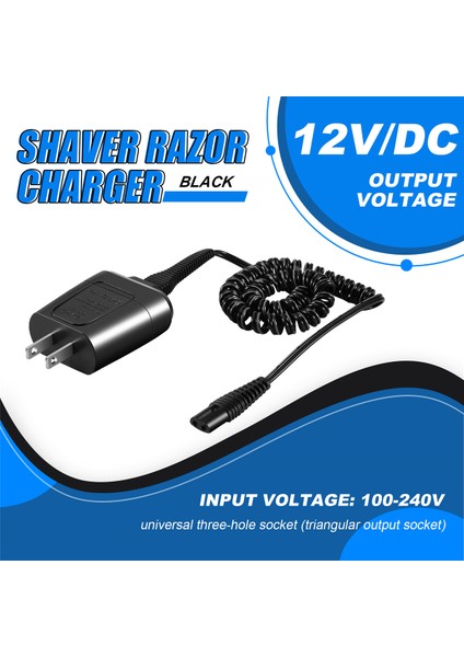 Braun Shaver Series 7 3 5 S3 Şarj Cihazı Için Güç Kablosu Braun Elektrikli Tıraş Makinesi 190/199 Yedek 12V Adaptör Abd Fişi (Yurt Dışından)