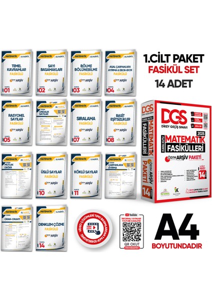 2025 Dgs Matematik Kara Kutu 1.cilt Fasikül Seti (14LÜ) Ösym Çıkmış Soru Bankası Çözümlü Paket