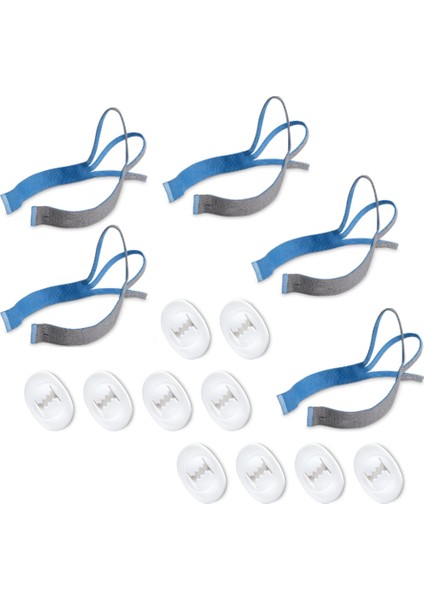 Resmed Airfit P10 Burun Yastık Maskesi Için 5 Adet Başlık Kayışları Dahil 10 Adet Ayar Klipsi (Yurt Dışından)
