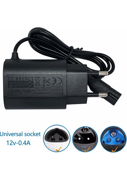Braun Series S3 S5 S7 S8 S9 Elektrikli Tıraş Makinesi Şarj Adaptörü Ab Fişi Için 12V 0.4A Yedek Tıraş Şarj Cihazı (Yurt Dışından)