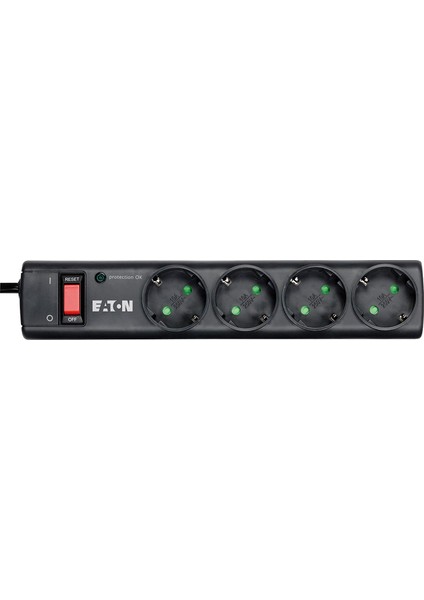 Akım Korumalı Priz (4'lü Schuko) Eaton Protection Strip 4 DIN - PS4D