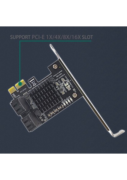 Pcı-E Gen3 - Sata3.0 Genişletme Kartı 4 Bağlantı Noktalı 6g Adaptör Kartı Genişletme Ipfs Sabit Sürücü ASM1064 (Yurt Dışından) indirimleri