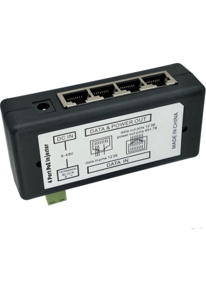 Cctv Gözetim Ip Kameraları Için 4 Portlu Poe Enjektörü Ethernet Üzerinden Güç Adaptörü Poe Güç Adaptörü (Yurt Dışından)