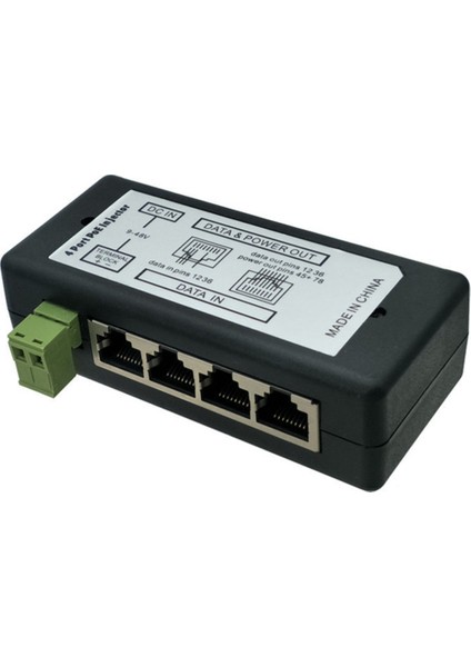 Cctv Gözetim Ip Kameraları Için 4 Portlu Poe Enjektörü Ethernet Üzerinden Güç Adaptörü Poe Güç Adaptörü (Yurt Dışından)